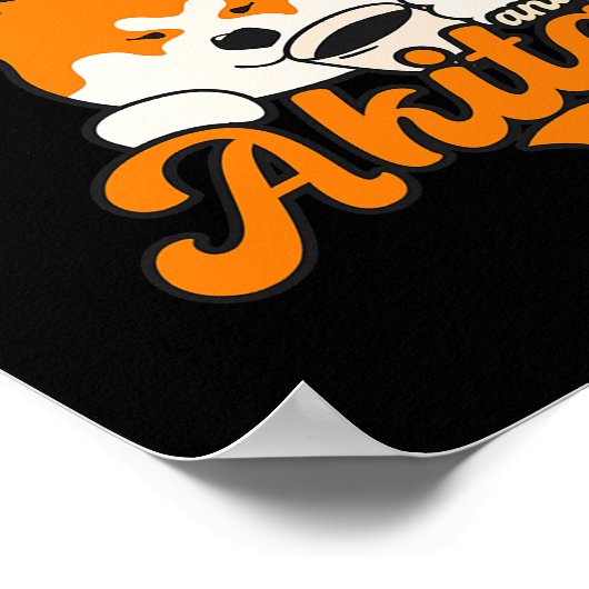 Good Day Start With Coffee秋田デザイン秋田犬 ポスター (角)