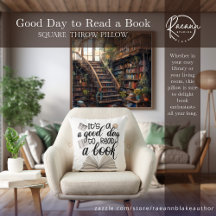 Good Day to 読 a Book装飾用クッション