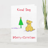 Good Dog Merry Christmas Card カード (正面)