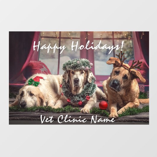 Good Dogs獣医クリスマス ウィンドウサイン (シート)