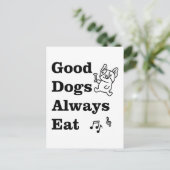 Good Dogs Always Eat GDAE Music Theory ポストカード (スタンド正面)
