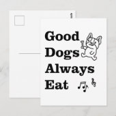Good Dogs Always Eat GDAE Music Theory ポストカード (正面/裏面)