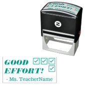 "GOOD EFFORT!" +先生名ラバースタンプ セルフインキングスタンプ (インサイチュ)