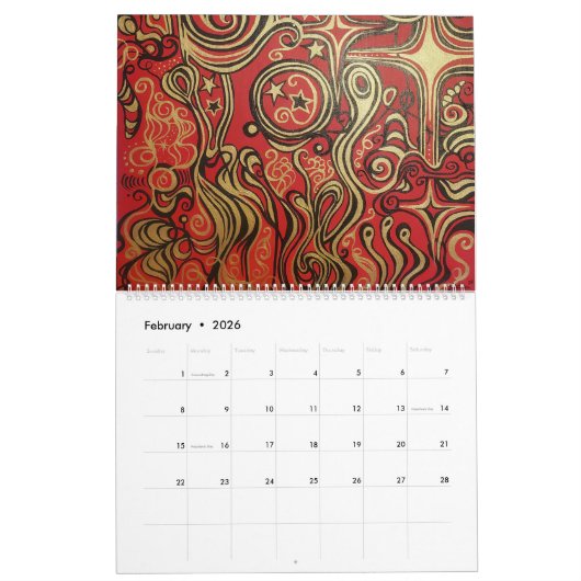 Good Energy Art by Heather Peterman  カレンダー (2月 2026)