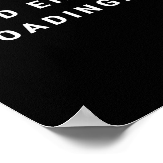 Good Energy Loading... Minimalist ポスター (角)