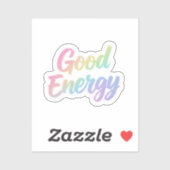 Good Energy Positive Quote Typography Design シール (シート)
