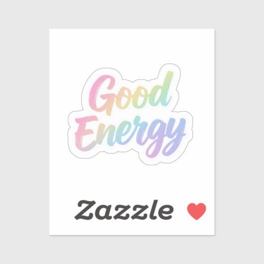 Good Energy Positive Quote Typography Design シール (シート)