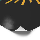 Good Energy- Retro Sunburst Positive Vibes Design ポスター (コーナー)