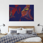 Good Fortune and Happiness Stretched Canvas Print キャンバスプリント (インサイチュ (寝室))