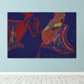 Good Fortune and Happiness Stretched Canvas Print キャンバスプリント (インサイチュ (ウッドフロア))