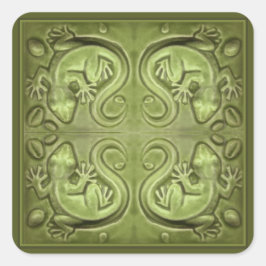 Good Fortune Lizardタイル貼り スクエアシール