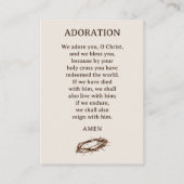 Good Friday Catholic Adoration Prayer Card プレイスカード (裏面)