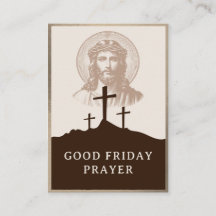 Good Friday Catholic Adoration Prayer Card