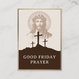 Good Friday Catholic Adoration Prayer Card プレイスカード