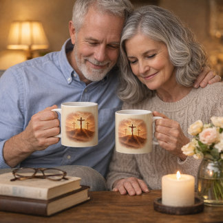 Good Friday Three Crosses Sunset コーヒーマグカップ