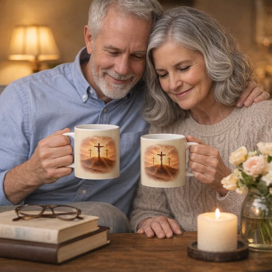 Good Friday Three Crosses Sunset コーヒーマグカップ