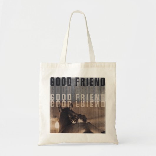 good friend-BW トートバッグ (正面)