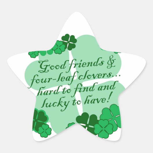 Good FriendsとShamrocks 星シール (正面)