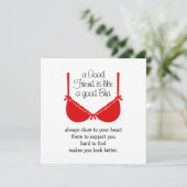 Good Friends Are Like Bras, Funny Friendship Card カード (スタンド正面)