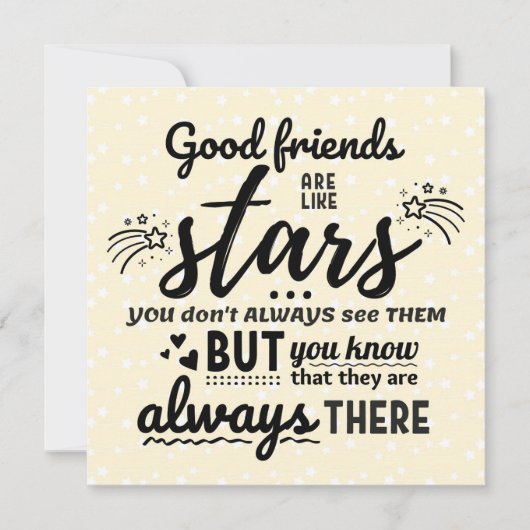 Good Friends Are Like Stars カード (正面)