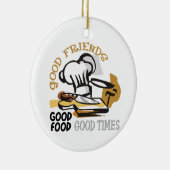 Good Friends, Food and Time セラミックオーナメント (右)