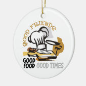 Good Friends, Food and Time セラミックオーナメント (左)
