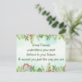 Good friends Understandはがき感動的 ポストカード (スタンド正面)