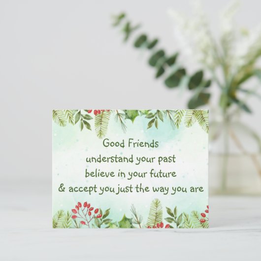 Good friends Understandはがき感動的 ポストカード (スタンド正面)
