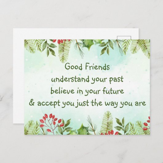 Good friends Understandはがき感動的 ポストカード (正面/裏面)