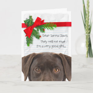Good Girl Chocolate Labクリスマス カード