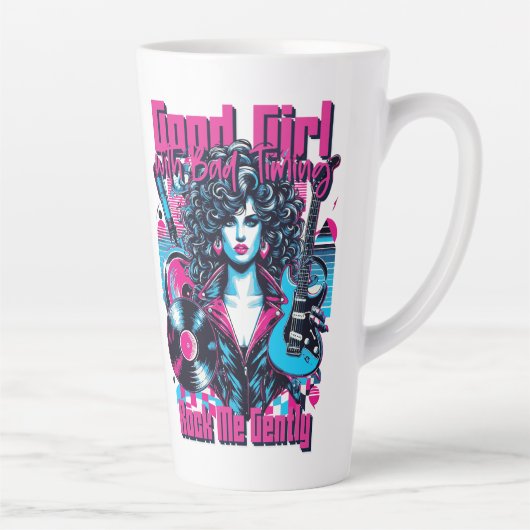 Good Girl with Bad Timing - Rock me Gently カフェラテマグ (右)