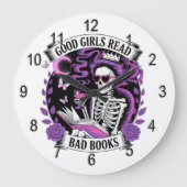 Good Girls Read Bad Books  ラージ壁時計 (正面)