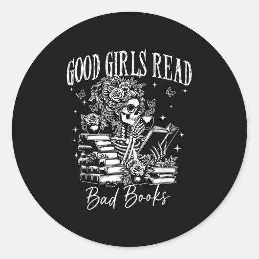 Good Girls Read Bad Books, Funny Smut Reader Dark ラウンドシール (正面)