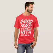 Good Health Begins With 80s Music family Tシャツ (正面フル)