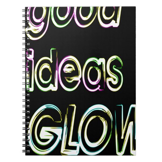 good ideas GLOW in the dark ノートブック (正面)