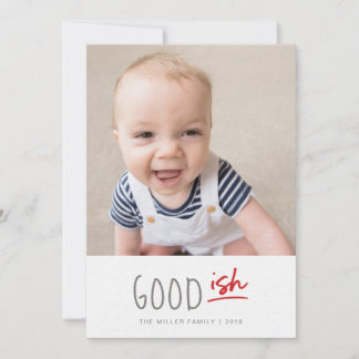 Good-ishリスト写真おもしろいホリデーカードとコラージュ