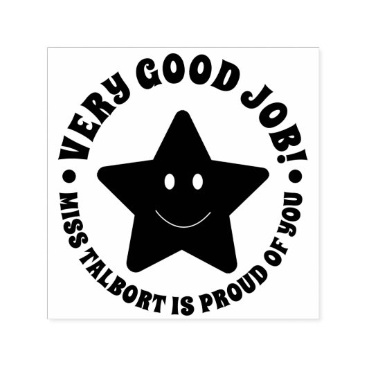 Good Job絵文字パーソナライズされた先生学校 セルフインキングスタンプ (デザイン)