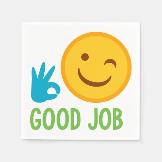 Good Job絵文字 スタンダードカクテルナプキン (正面)