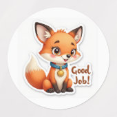 Good Job! Fox, Dragon & Snail Stickers ラベル (デザイン1)
