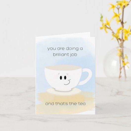 Good Job Teacupカード カード (黄色い花)