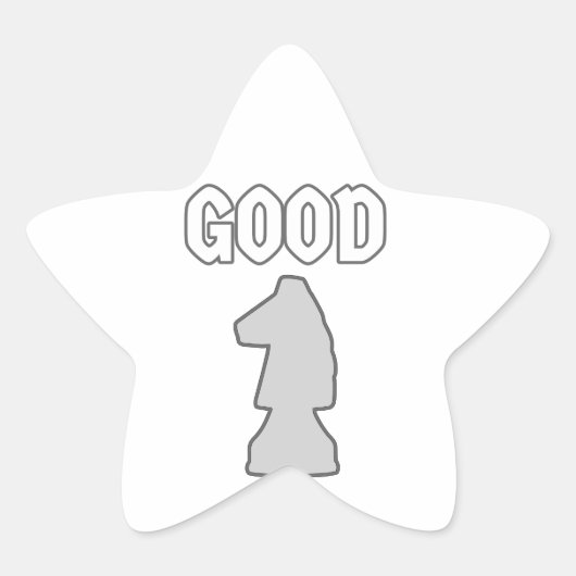 Good Knight Chess Player Gift 星シール (正面)