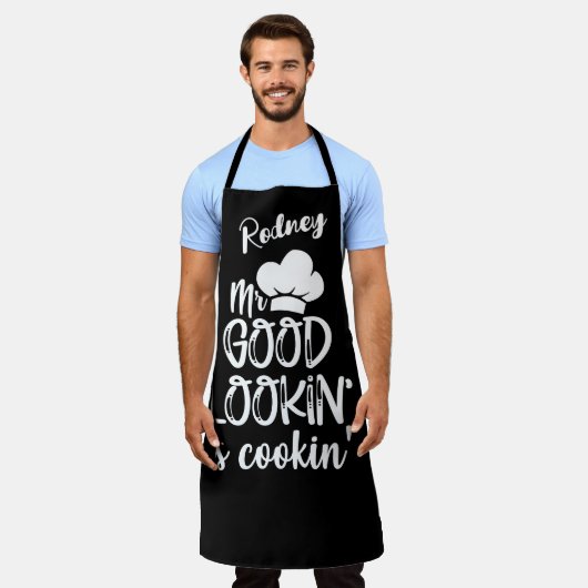Good Lookin氏はクックイン エプロン (着用した状態)