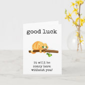 Good Luck、同僚、ボス、従業員、離れカード カード (黄色い花)