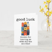 Good Luck、同僚、ボス、従業員、離れカード カード (黄色い花)