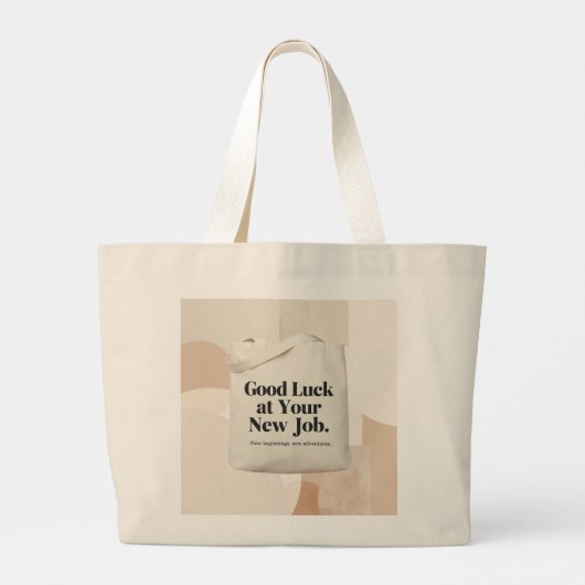 Good Luck at Your New Job Tote Bag – Personalized ラージトートバッグ (裏面)