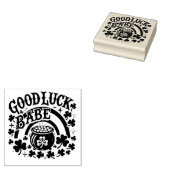 Good Luck Babe St. Patrick's Day Irish Rainbow ラバースタンプ (押印)