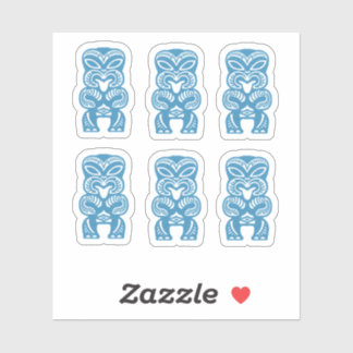 Good Luck Blue Tiki Stickers シール
