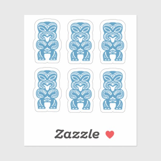 Good Luck Blue Tiki Stickers シール (シート)