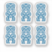 Good Luck Blue Tiki Stickers シール (正面)