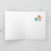 Good Luck Card, Finnish Greeting - Flower Power カード (内部)